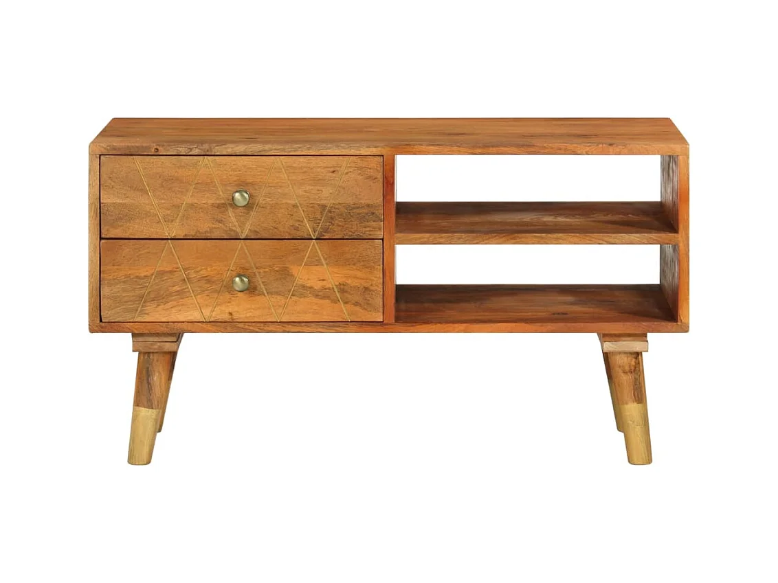 Mueble para TV  | Gabinete de TV |  Mueble de salón de madera maciza de mango 85x35x47 cm