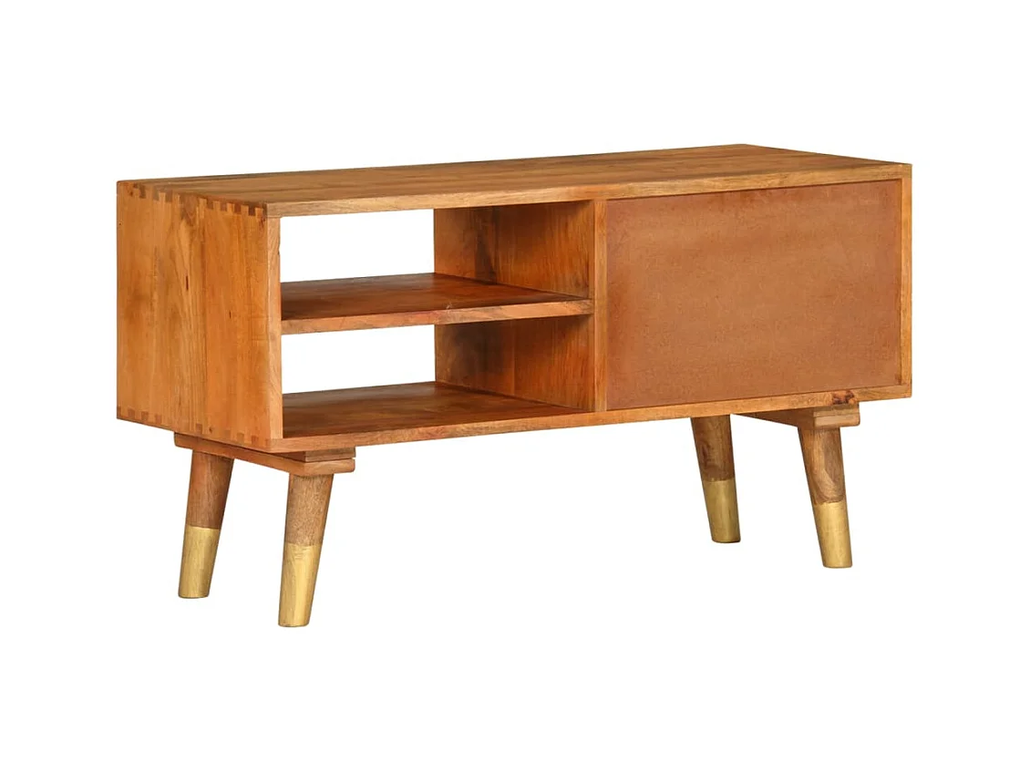 Mueble para TV  | Gabinete de TV |  Mueble de salón de madera maciza de mango 85x35x47 cm