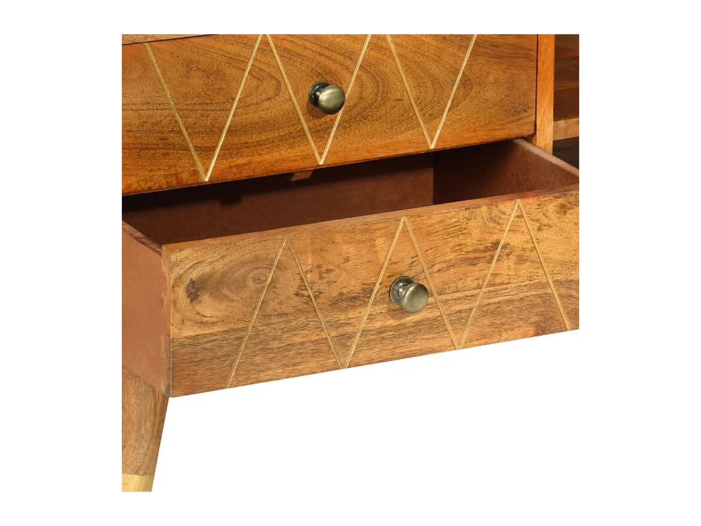 Mueble para TV  | Gabinete de TV |  Mueble de salón de madera maciza de mango 85x35x47 cm