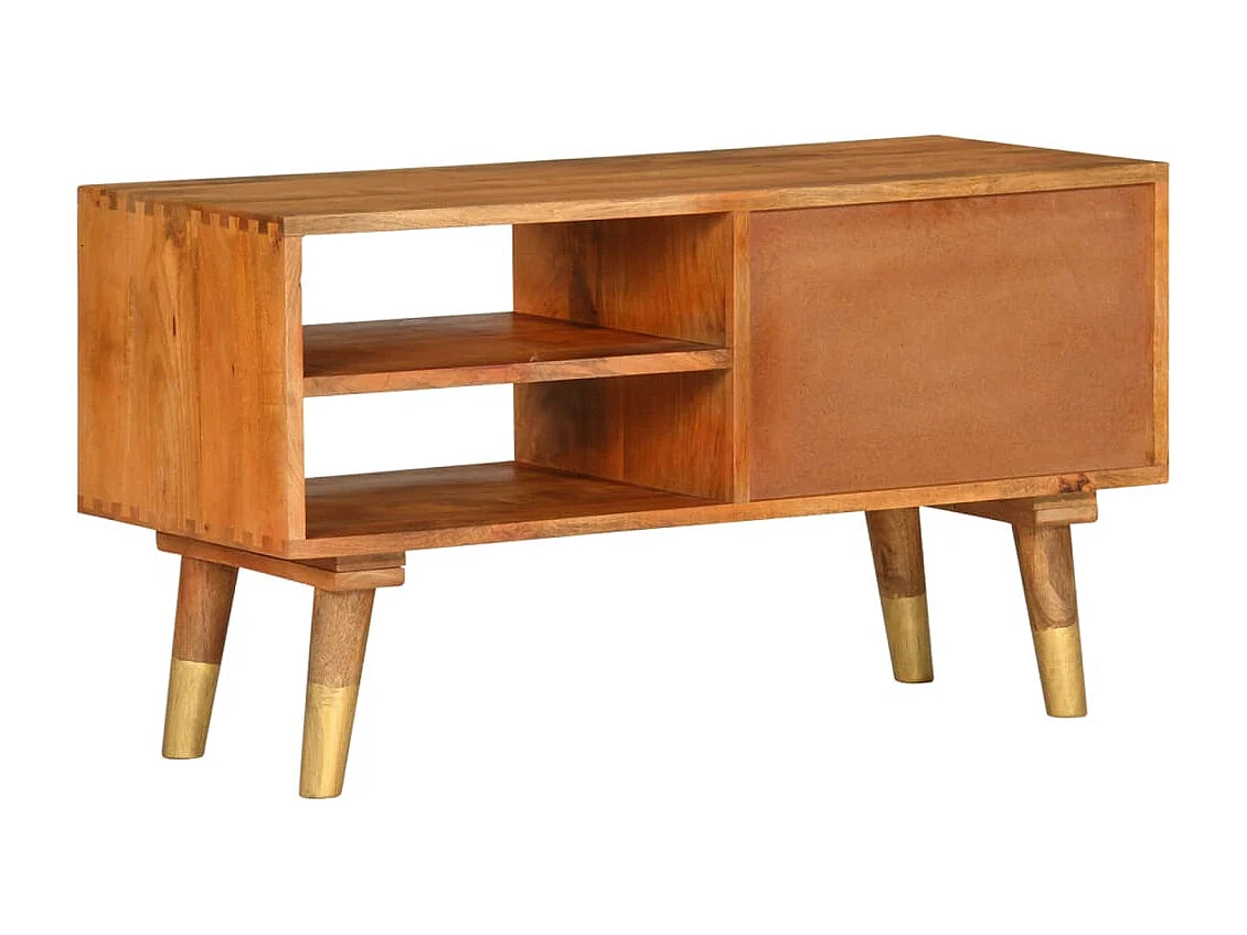 Mueble para TV  | Gabinete de TV |  Mueble de salón de madera maciza de mango 85x35x47 cm