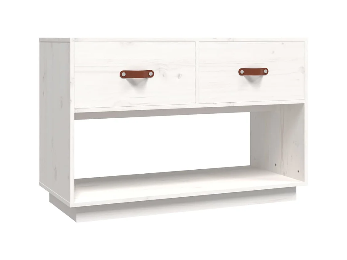 Mueble para TV  | Gabinete de TV |  Mueble de salón madera maciza de pino blanco 90x40x60 cm