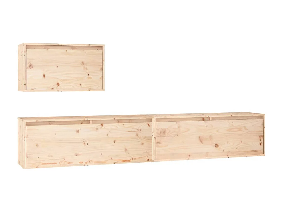Meubles TV | Bancs TV | Armoires TV 3 pcs Bois massif de pin