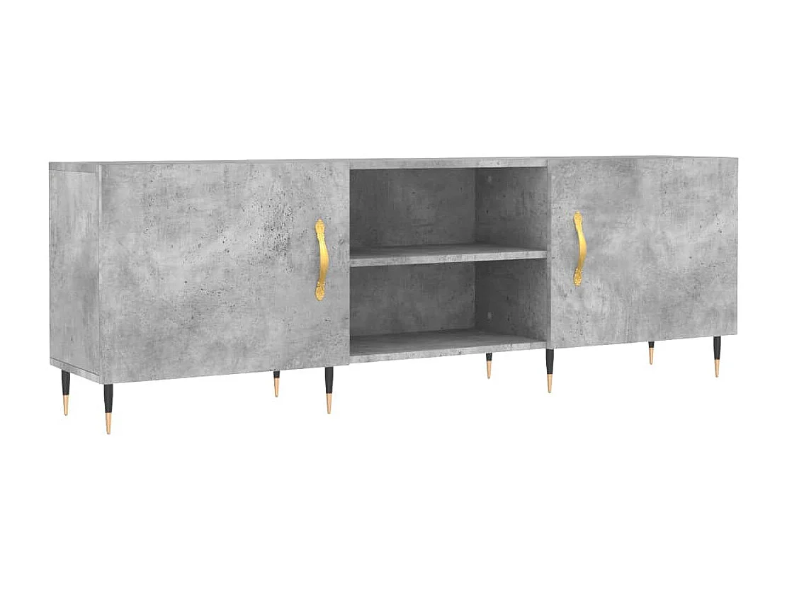 Meuble TV | Banc TV | Armoire TV gris béton 150x30x50 cm bois d'ingénierie
