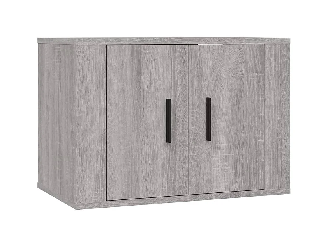 Set de muebles para TV  | Gabinetes de TV |  Muebles de salón 4 pzas madera contrachapada gris Sonoma