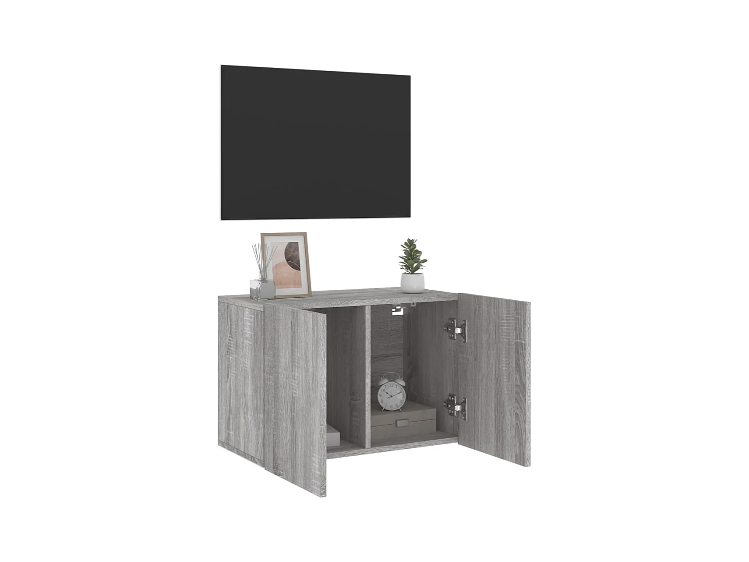 Mueble para TV  | Gabinete de TV |  Mueble de salón de pared gris Sonoma 60x30x41 cm
