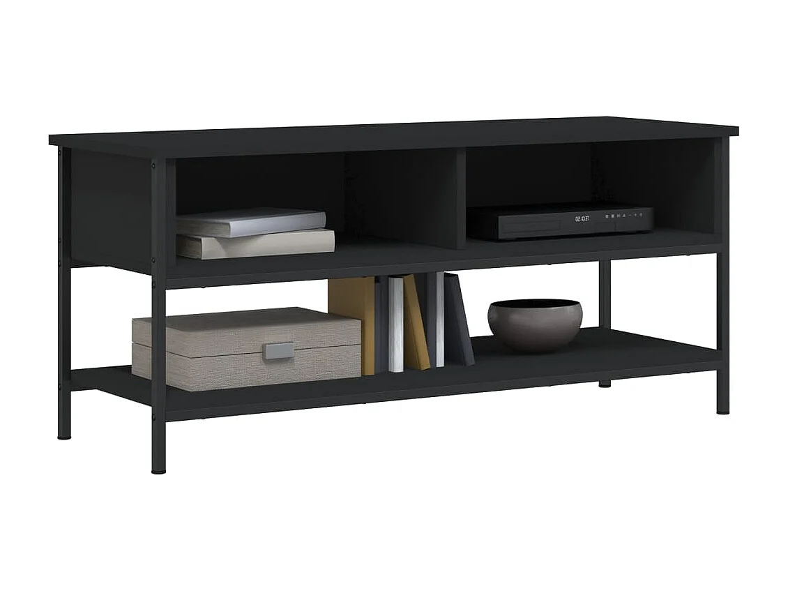 Mueble de TV | Mueble de salón madera contrachapada negro 100x35x45 cm