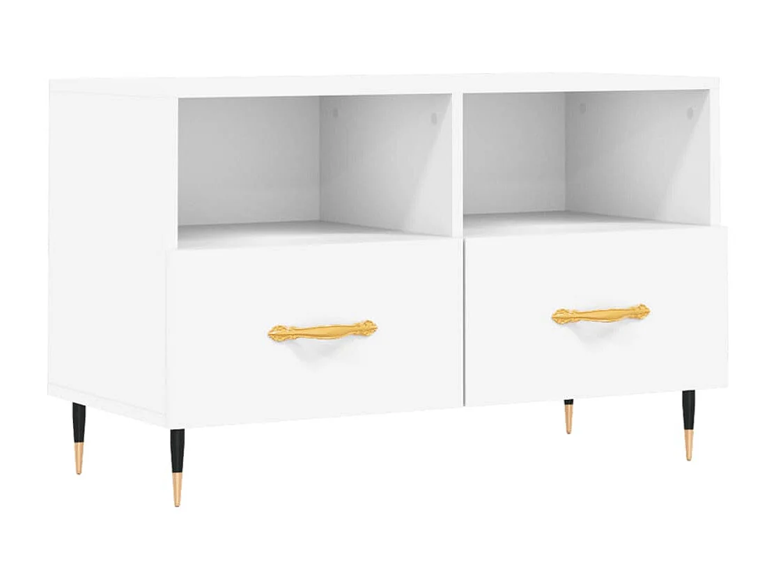 Mueble para TV  | Gabinete de TV |  Mueble de salón madera contrachapada blanco 80x36x50 cm
