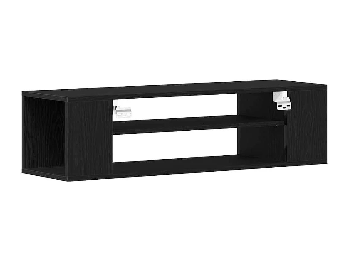 Gabinete de TV | Mueble de TV | Mueble de salón Negro 100 x 30 x 26.5 cm Madera contrachapada