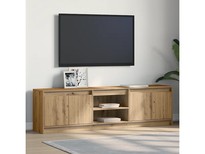 TV-kast | Tv-meubel | Tv-Bank Bruin 182 x 34 x 50 cm Geengineerd hout en Spaanplaat