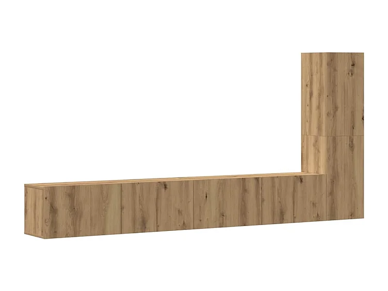 Ensemble de meuble TV | Banc TV | Armoire TV mural 3 pcs chêne artisanal