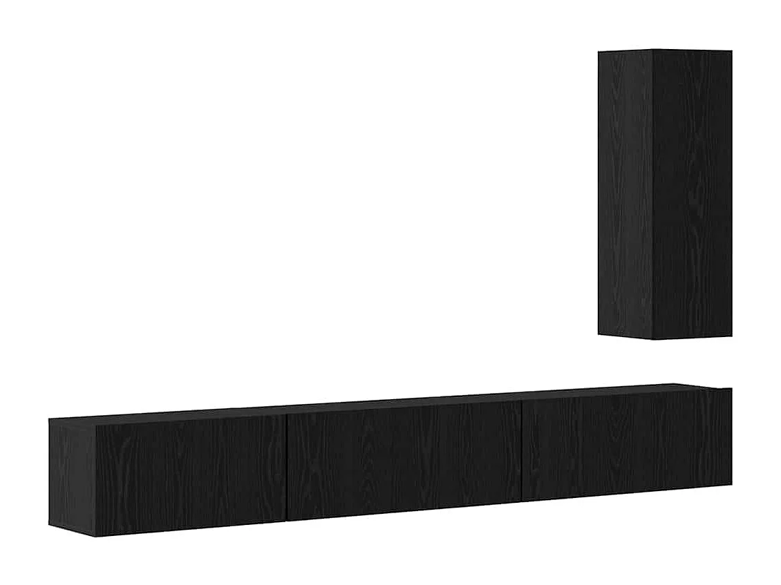 Ensemble meuble TV | Banc TV | Armoire TV 4 pcs Chêne Noir 30,5 x 30 x 90 cm