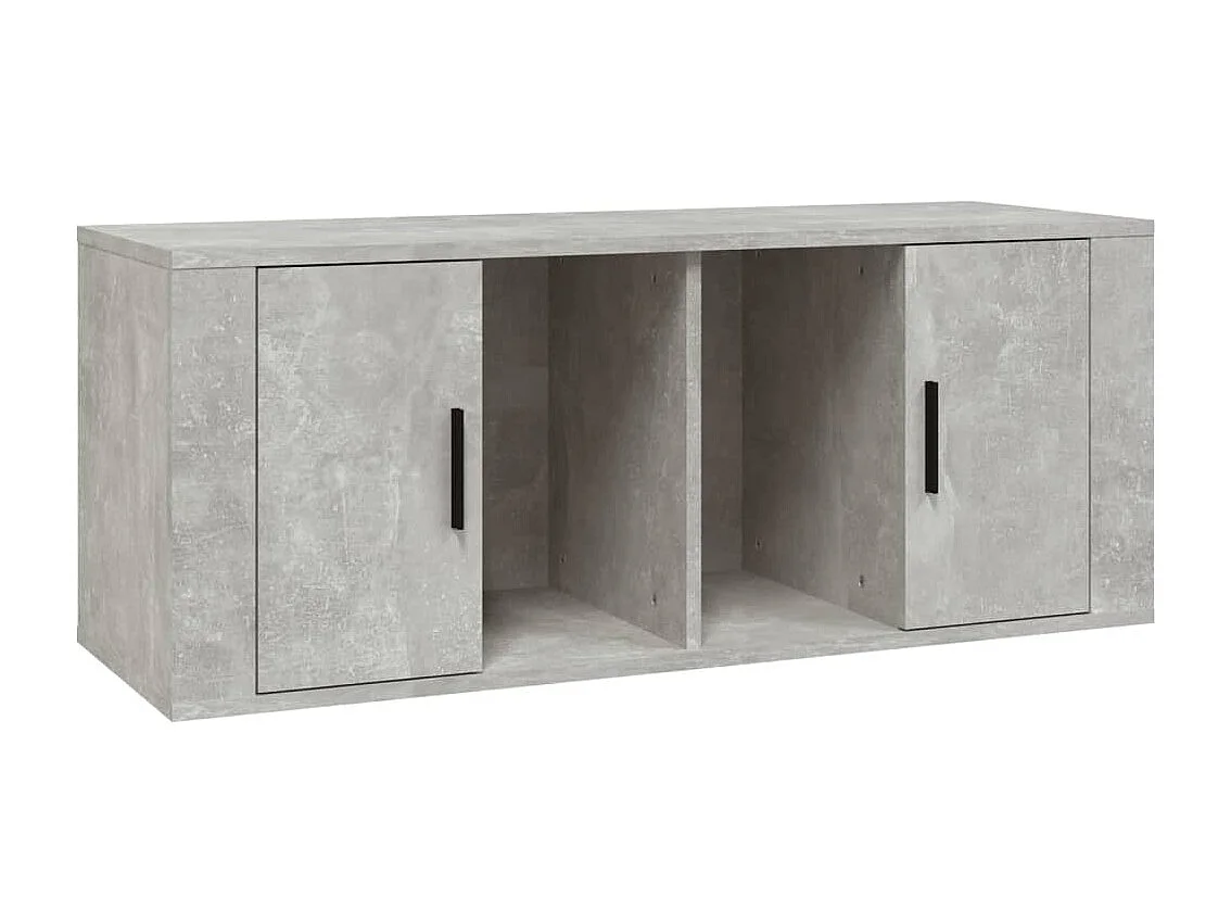 Mueble para TV  | Gabinete de TV |  Mueble de salón contrachapada gris hormigón 100x35x40 cm