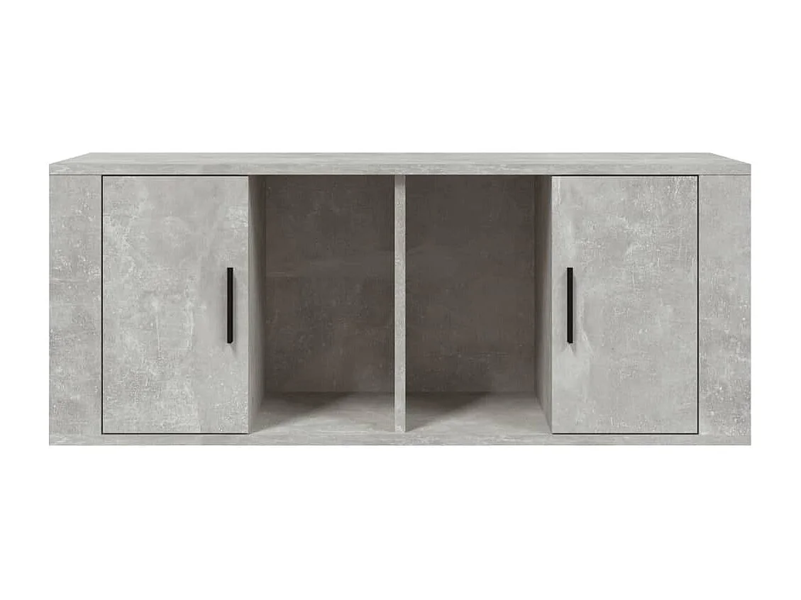Meuble TV | Banc TV | Armoire TV Gris béton 100x35x40 cm Bois d'ingénierie