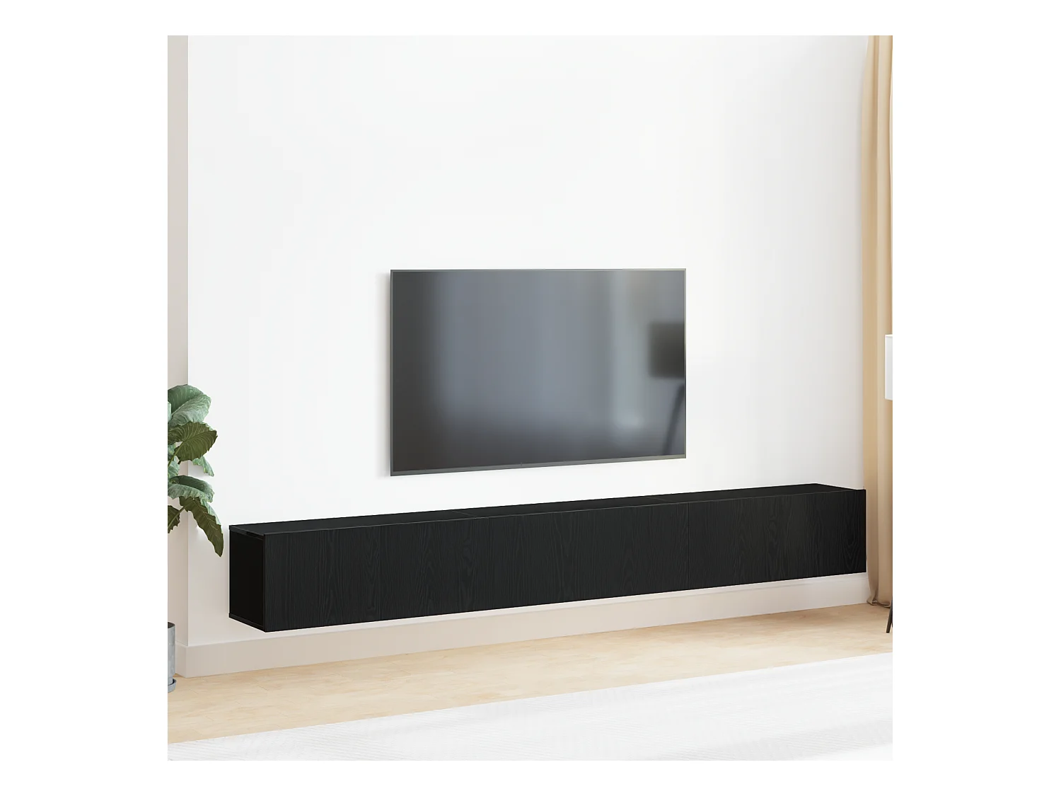 Conjunto de Mueble de TV | Mueble de salón 3 pcs Roble negro 80 x 30 x 30 cm