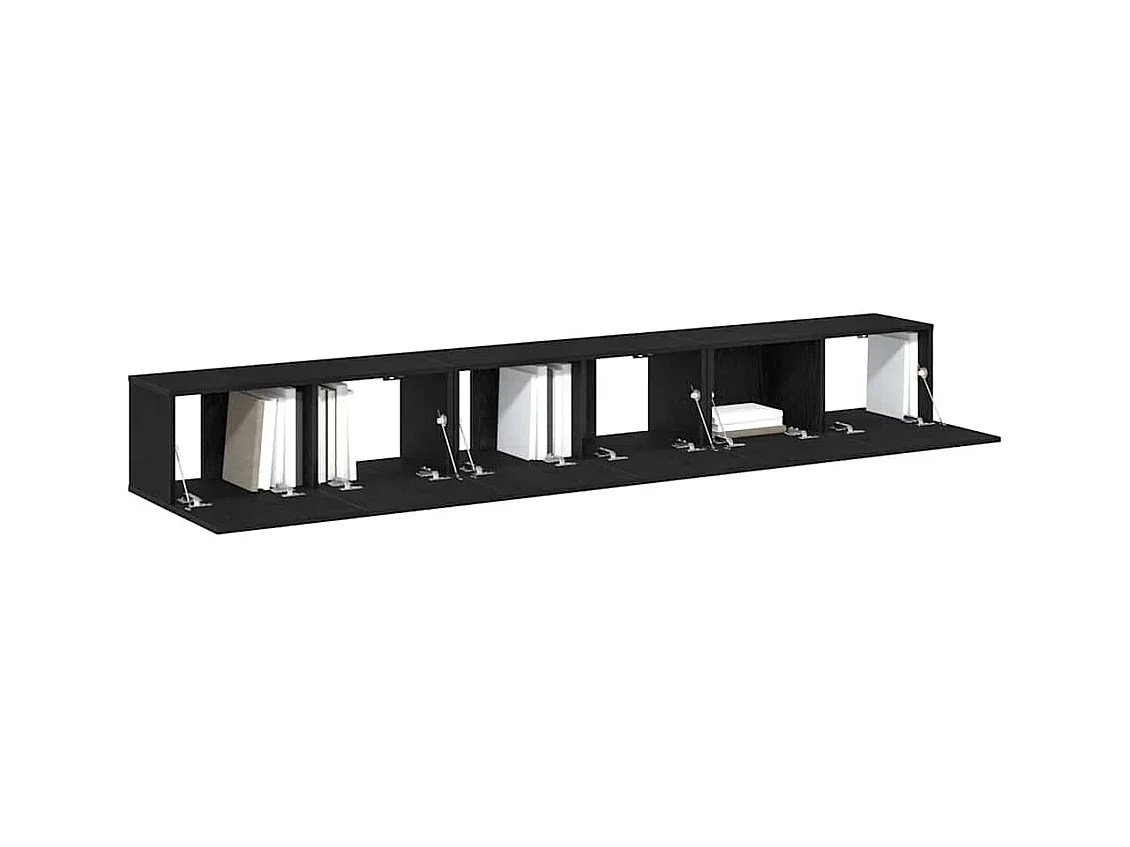 Conjunto de Mueble de TV | Mueble de salón 3 pcs Roble negro 80 x 30 x 30 cm