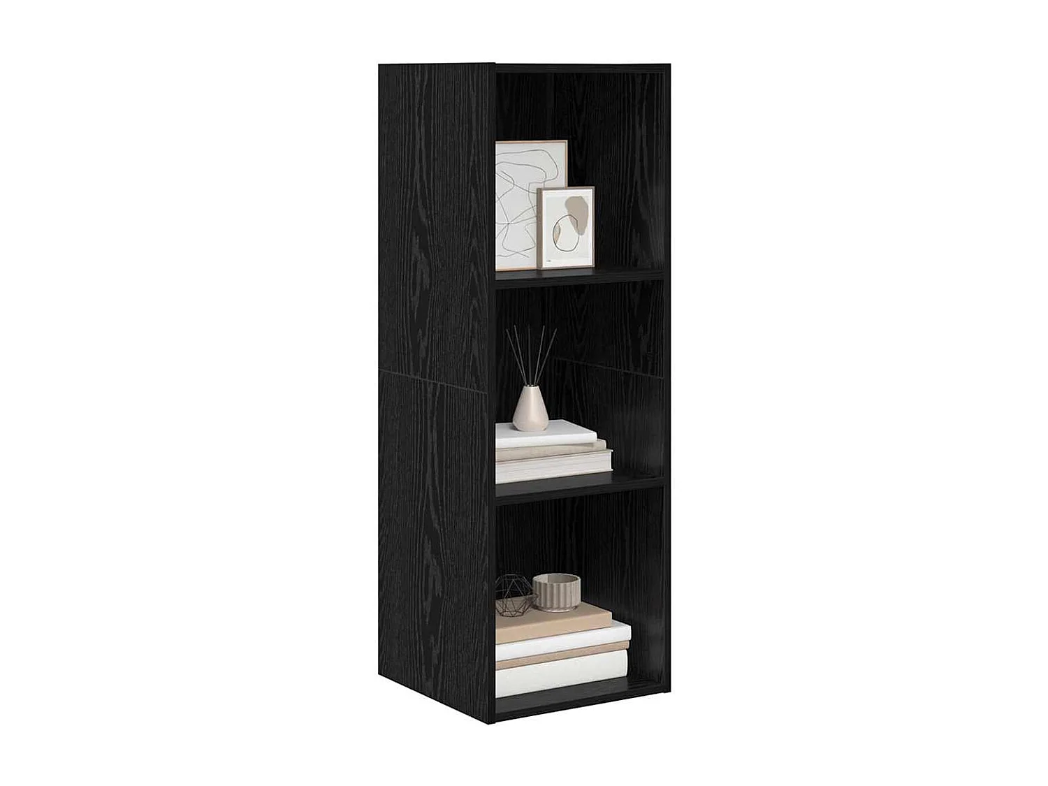 Armario de TV | Mueble TV | Mueble de salón Roble negro 37 x 37 x 107 cm Madera contrachapada