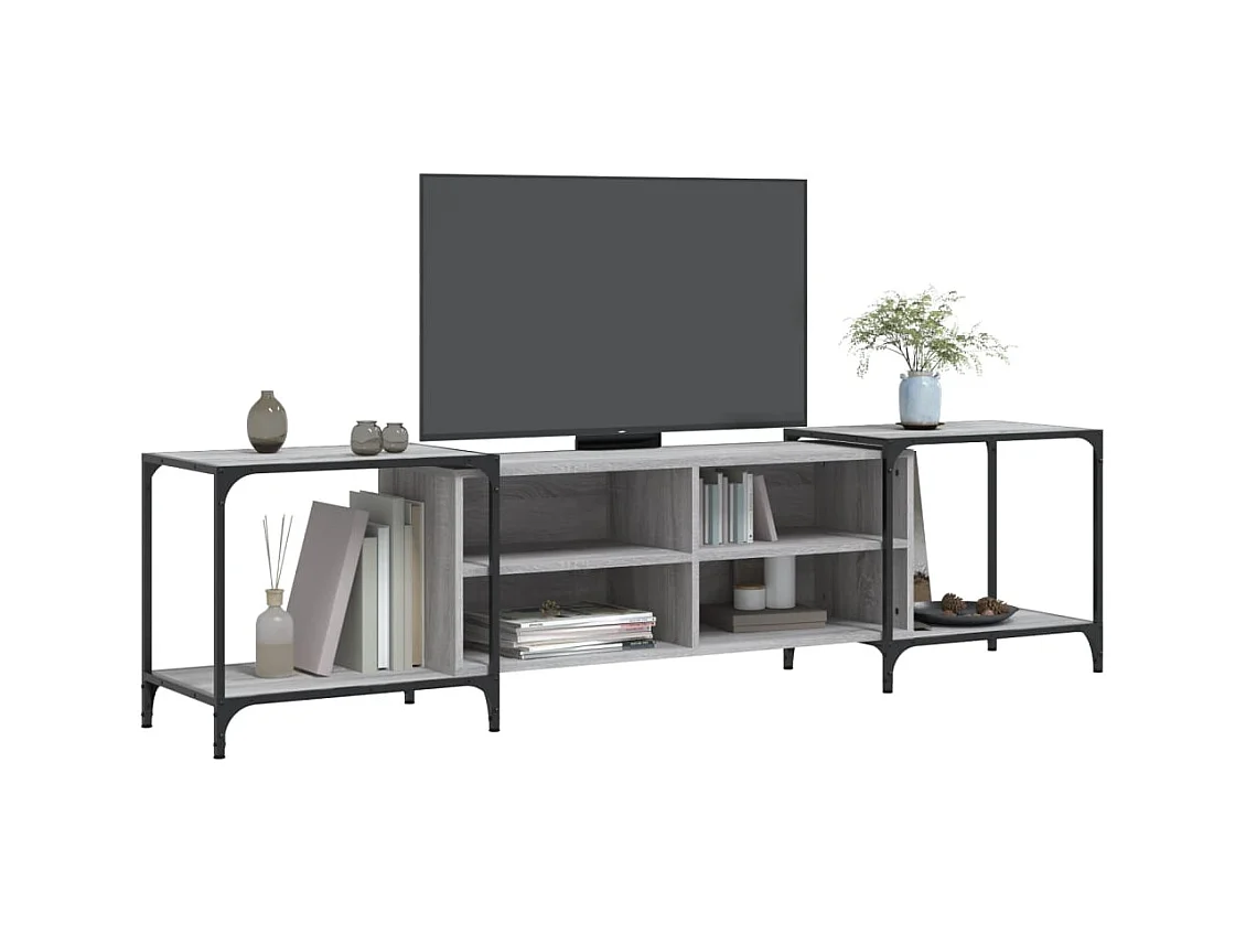 Meuble TV | Banc TV | Armoire TV sonoma gris 203x37x50 cm Bois d'ingénierie