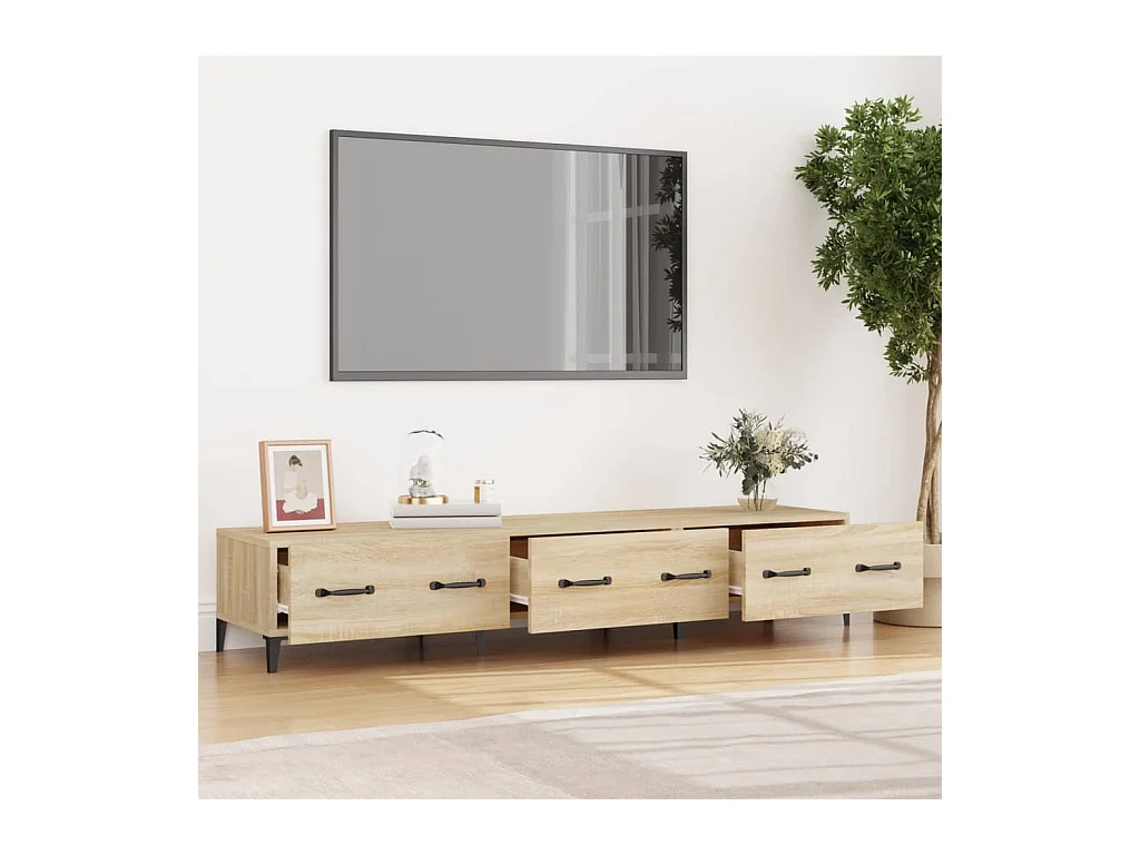Mueble de TV | Mueble de salón madera contrachapada roble Sonoma 150x34,5x30 cm