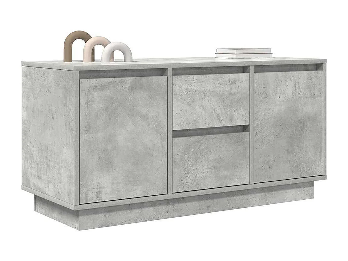 Mueble de TV | Mueble de salón con luces LED gris hormigón 100x41x50 cm