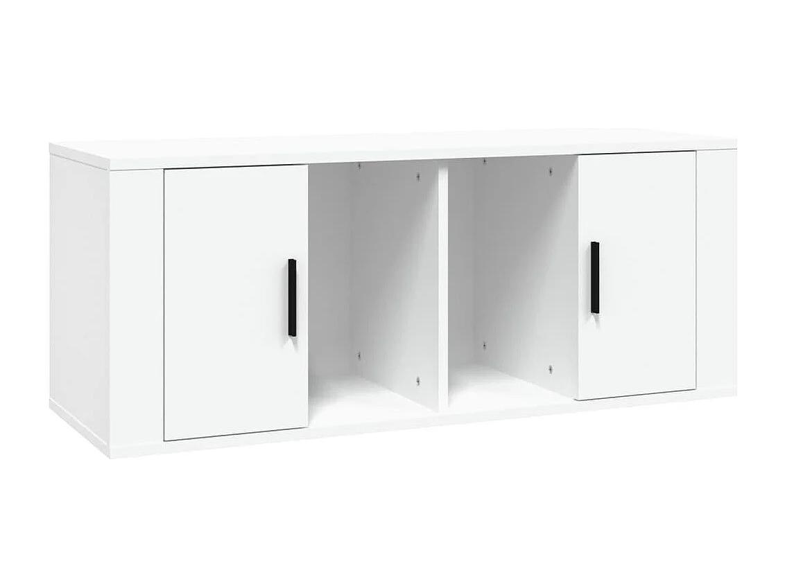 Meuble TV | Banc TV | Armoire TV Blanc 100x35x40 cm Bois d'ingénierie