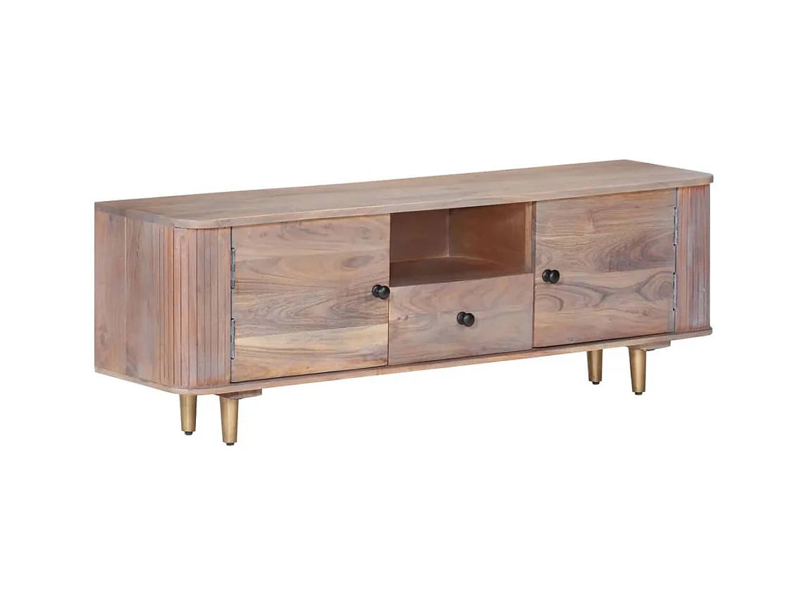 Mueble de TV | Mueble de salón de madera maciza de acacia 118x30x40 cm