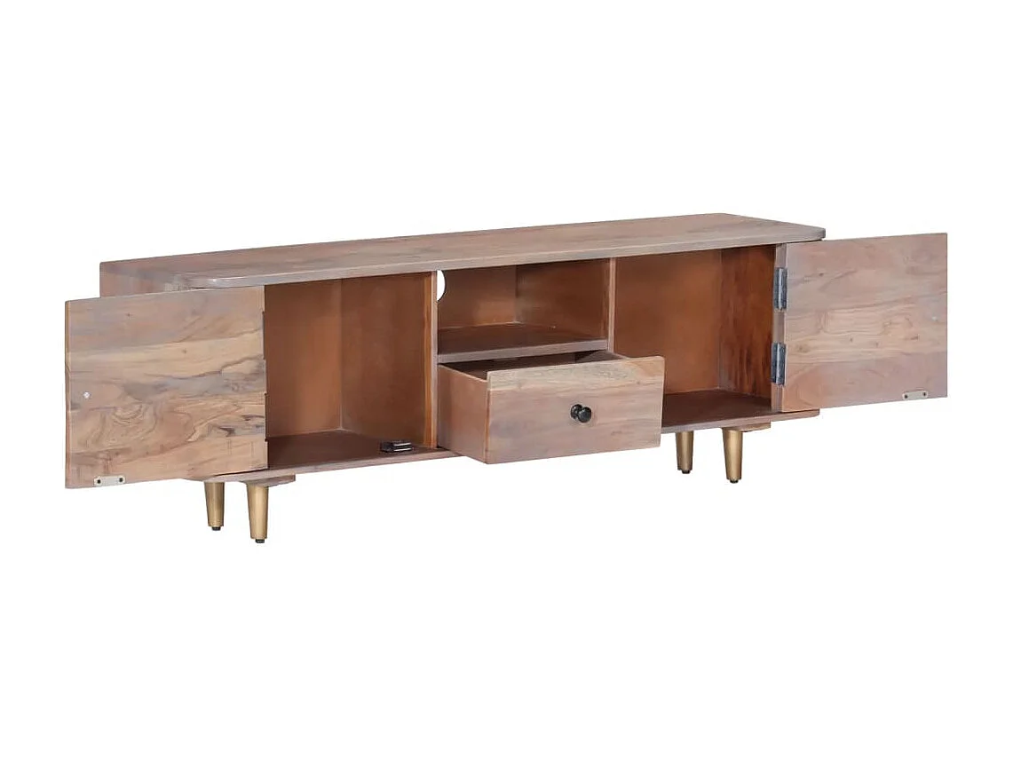Mueble de TV | Mueble de salón de madera maciza de acacia 118x30x40 cm