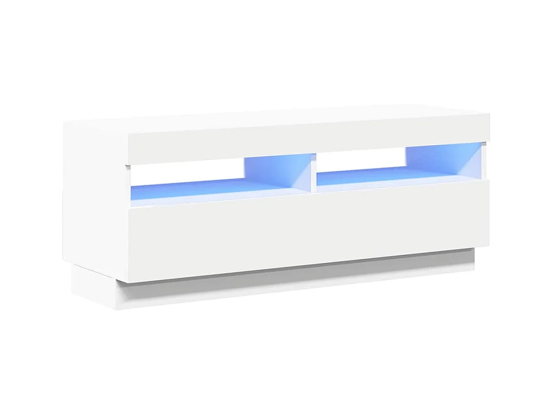 Mueble para TV  | Gabinete de TV |  Mueble de salón con luces LED blanco 100x35x40 cm