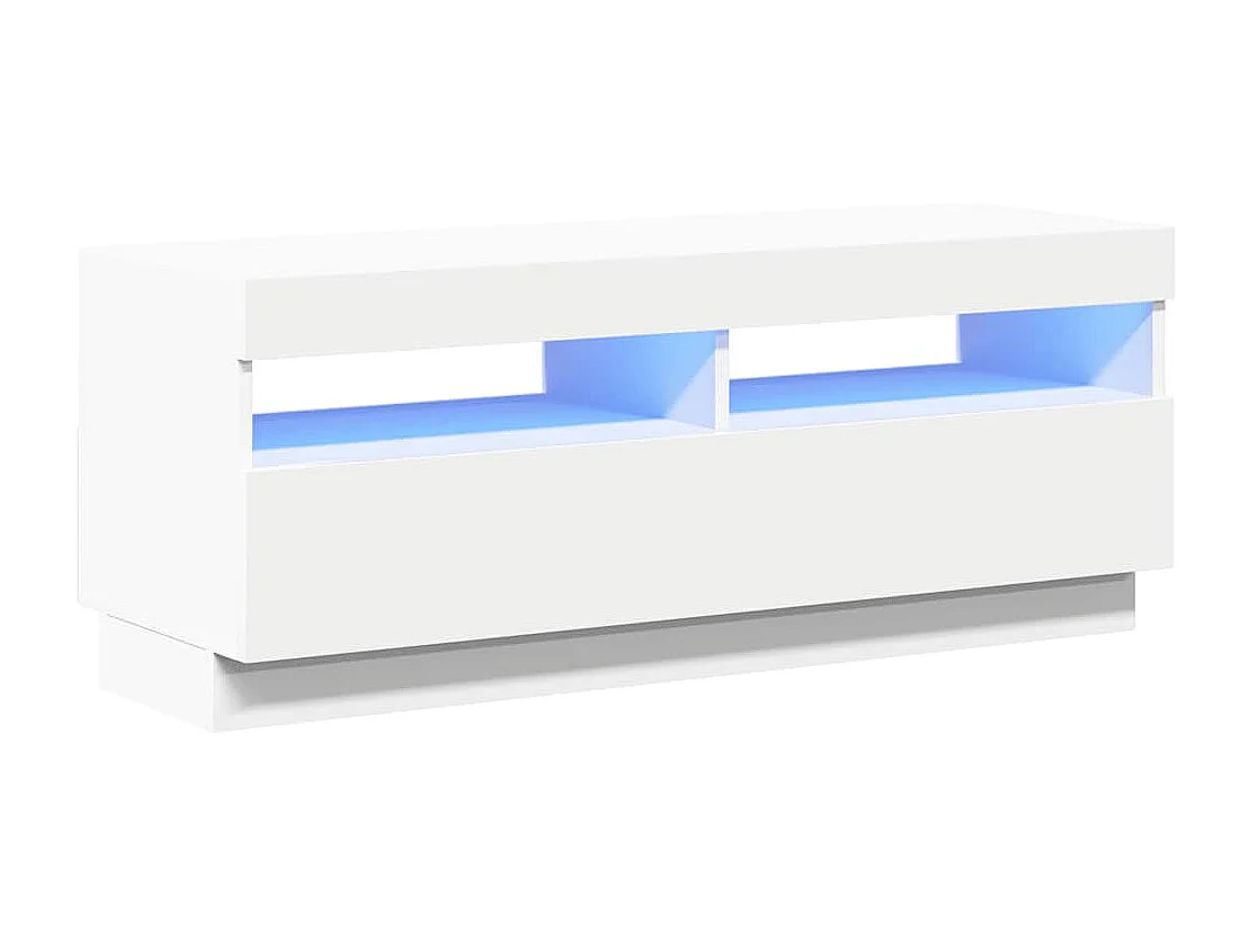Mueble para TV  | Gabinete de TV |  Mueble de salón con luces LED blanco 100x35x40 cm