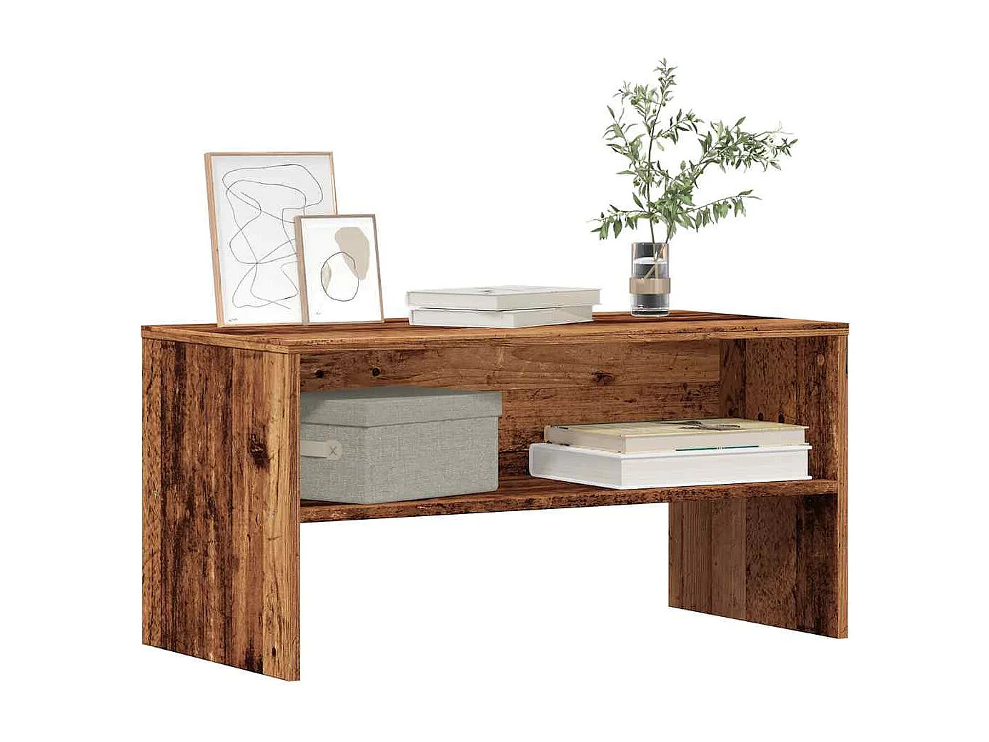 Meuble TV | Banc TV | Armoire TV vieux bois 80x40x40 cm bois d'ingénierie