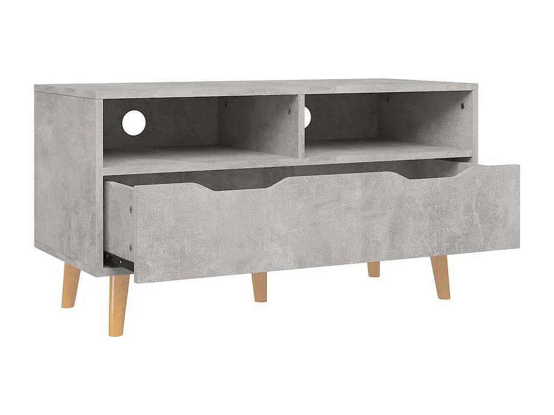 Meuble TV | Banc TV | Armoire TV gris béton 90x40x48,5 cm bois d'ingénierie