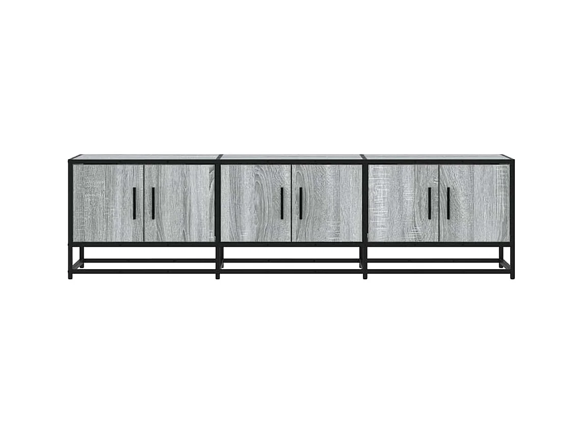 Tv-meubel | Tv-Bank | TV-kast150x35x41 cm bewerkt hout metaal grijs sonoma eiken