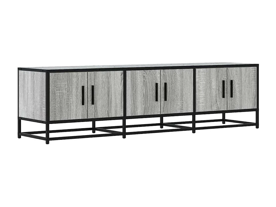 Meuble TV | Banc TV | Armoire TV sonoma gris 150x35x41 cm bois d'ingénierie et métal
