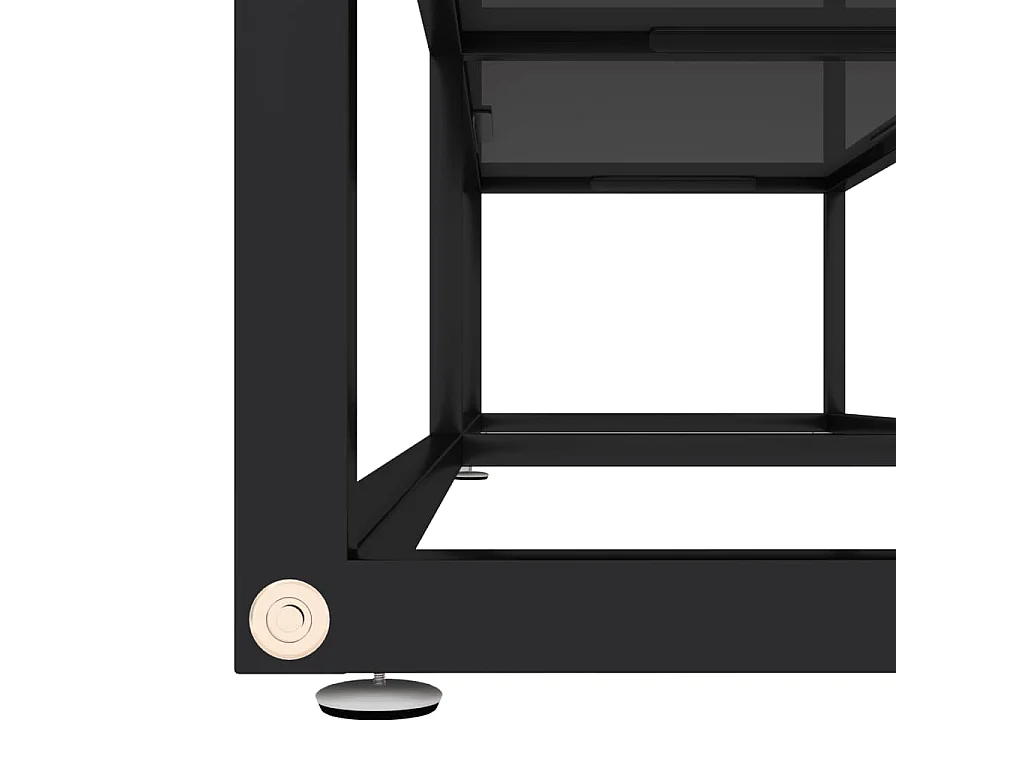 Meuble TV | Banc TV | Armoire TV noir 160x40x40,5 cm verre trempé