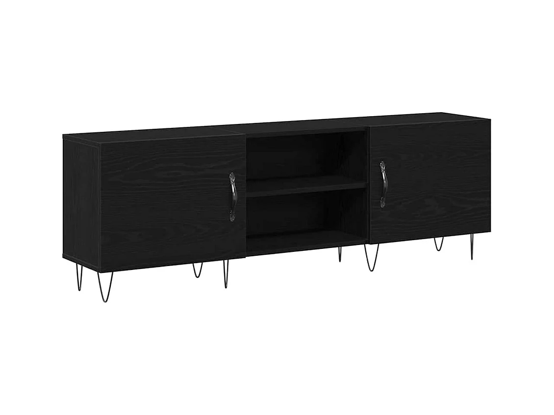 Gabinete de TV | Mueble de TV | Mueble de salón Roble negro 150 x 30 x 50 cm