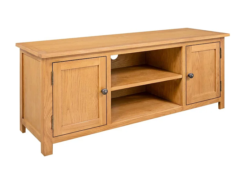 Mueble TV | Mueble para el televisor madera maciza de roble 110x35x44 cm