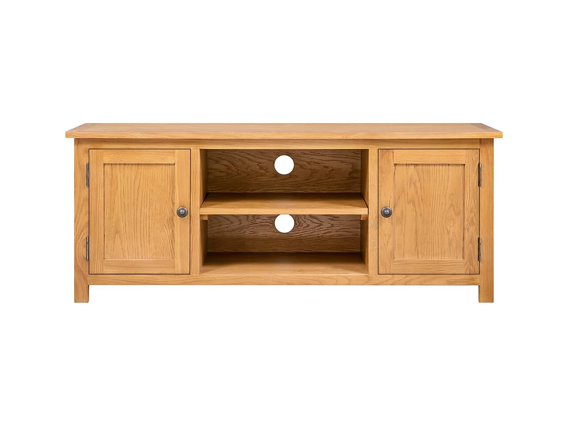 Mueble TV | Mueble para el televisor madera maciza de roble 110x35x44 cm