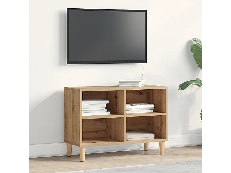 Tv-meubel | Tv-Bank | TV-kast69,5x30x50 cm bewerkt hout artisanaal eiken