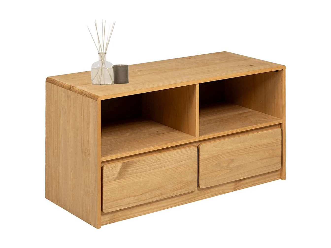 Mueble de TV | Mueble de salón SAUDA madera maciza pino color roble 99x43x55 cm