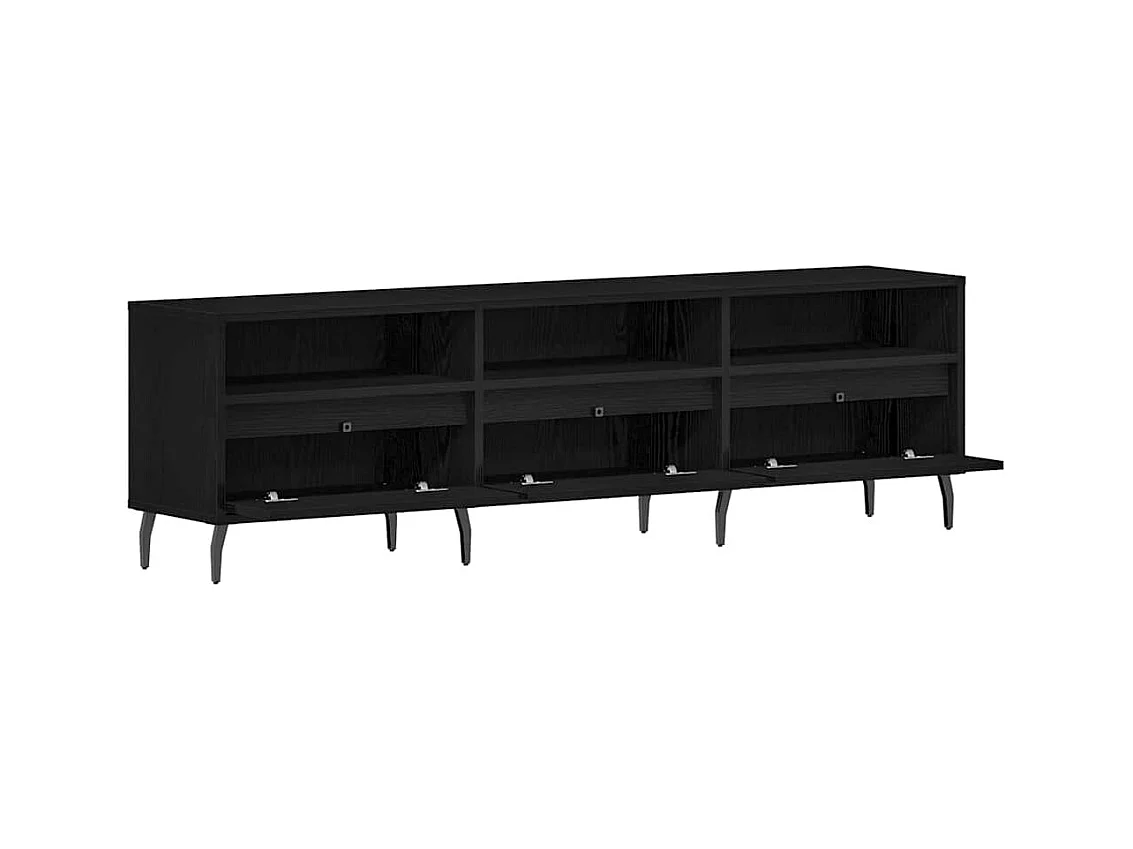 Gabinete de TV | Mueble de TV | Mueble de salón Roble negro 150 x 30 x 44.5 cm