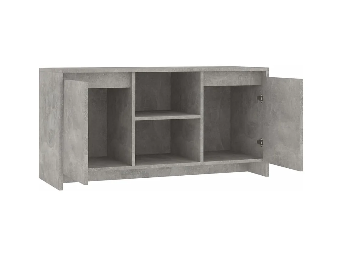 Mueble de TV | Mueble de salón madera contrachapada gris hormigón 102x37,5x52,5cm