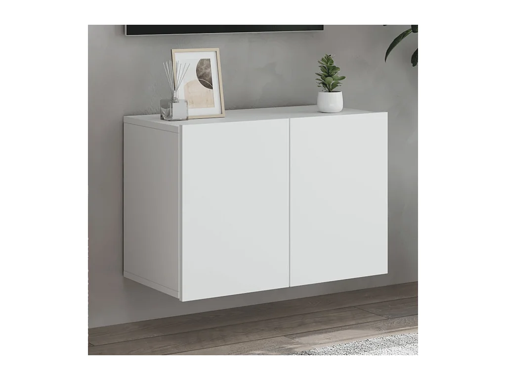 Meuble TV | Banc TV | Armoire TV mural blanc 60x30x41 cm
