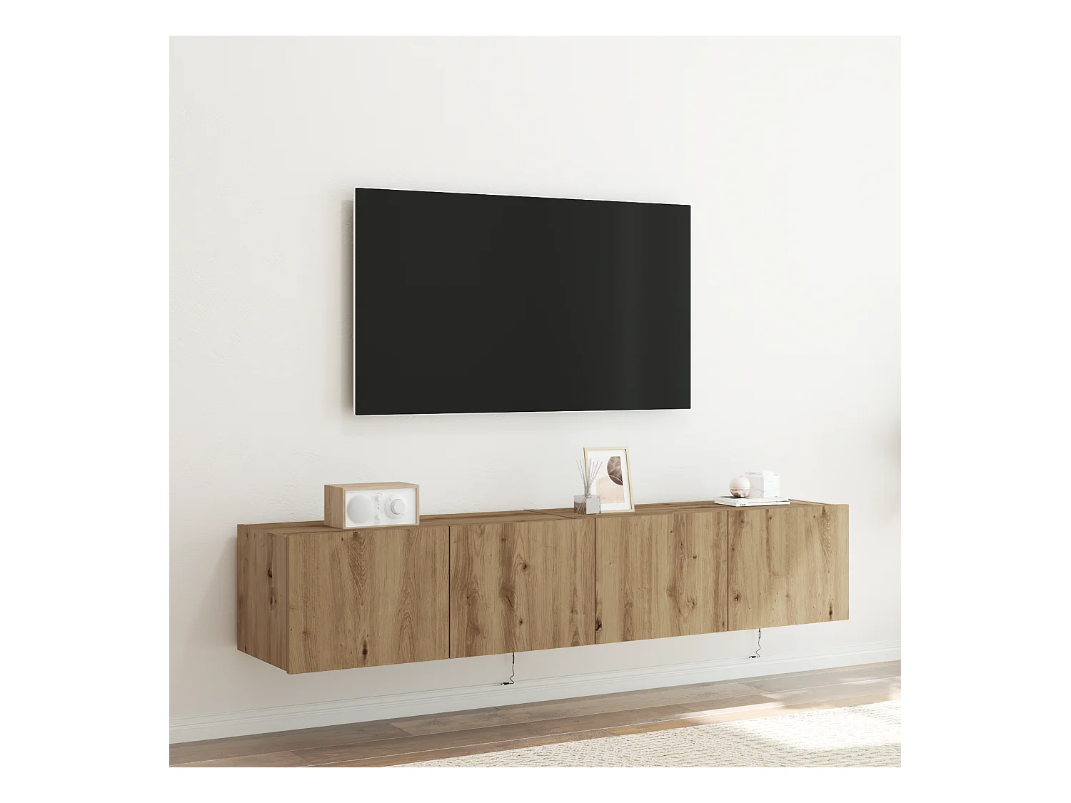 Mueble de TV | Mueble de salón Montado en la Pared Roble artisan 80 x 35 x 31 cm