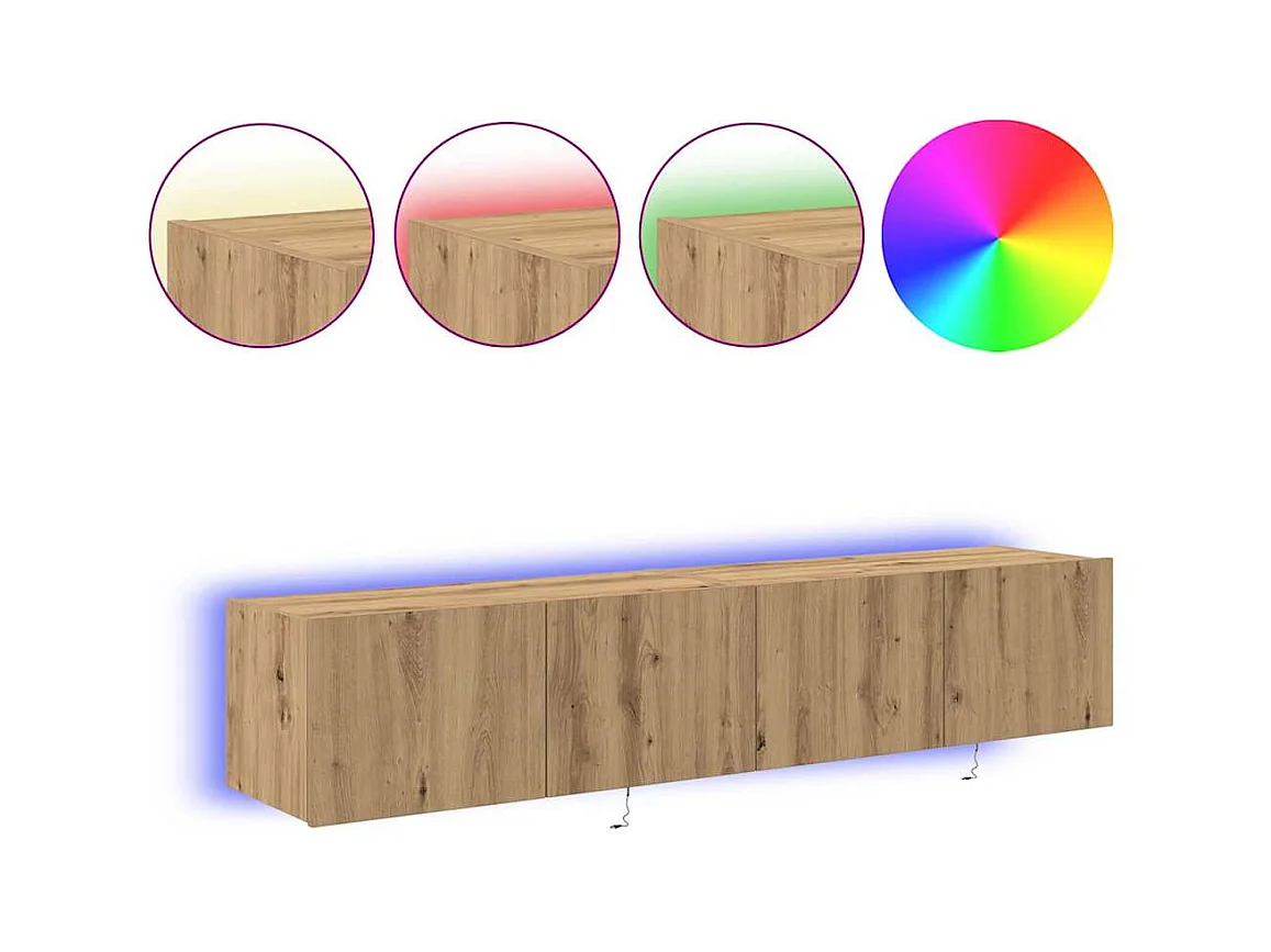 Mueble de TV | Mueble de salón Montado en la Pared Roble artisan 80 x 35 x 31 cm