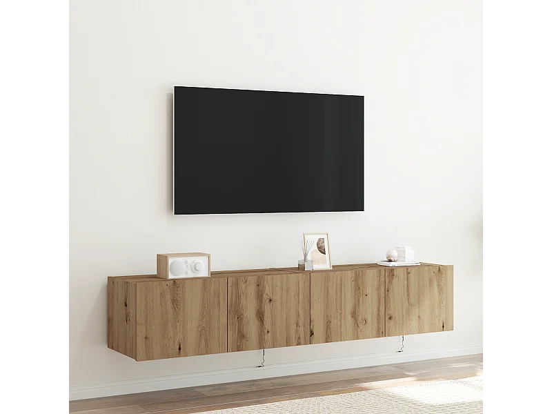Mueble de TV | Mueble de salón Montado en la Pared Roble artisan 80 x 35 x 31 cm