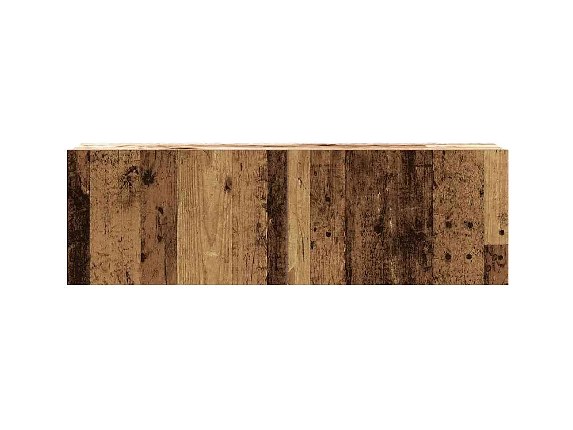 Conjunto de Mueble de TV | Mueble de salón 2 piezas montado la pared madera vieja