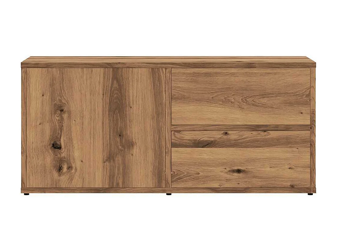 Meuble TV | Banc TV | Armoire TV chêne artisanal 80x34x35,5 cm bois d'ingénierie