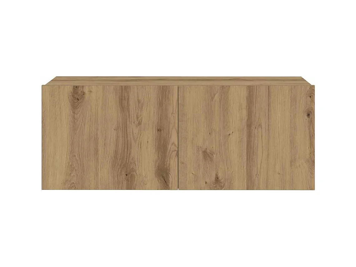 Tv-wandkasten | Tv-meubels | Tv-Banken 6 st bewerkt hout artisanaal eikenkleurig