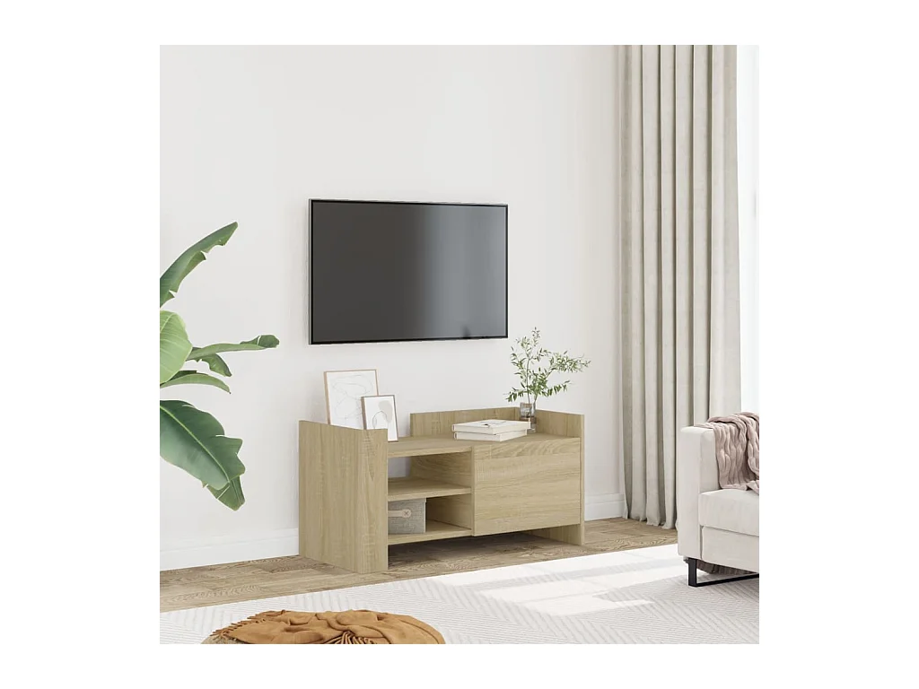 Mueble de TV | Mueble de salón madera ingeniería roble 80x35x40 cm