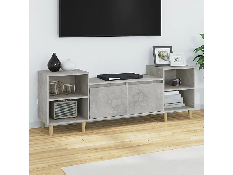 Meuble TV | Banc TV | Armoire TV Gris béton 160x35x55 cm Bois d'ingénierie