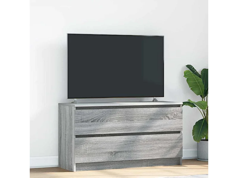 Mueble de TV | Mueble de salón madera contrachapada gris Sonoma 100x35x54 cm